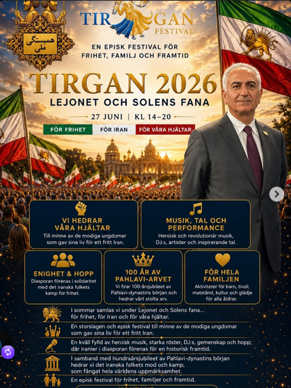 Tirgan 2026 for IRAN - Stockholm/Solna IranRadar24
